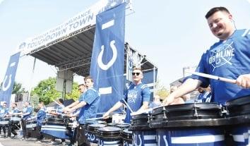 a group of people playing instruments