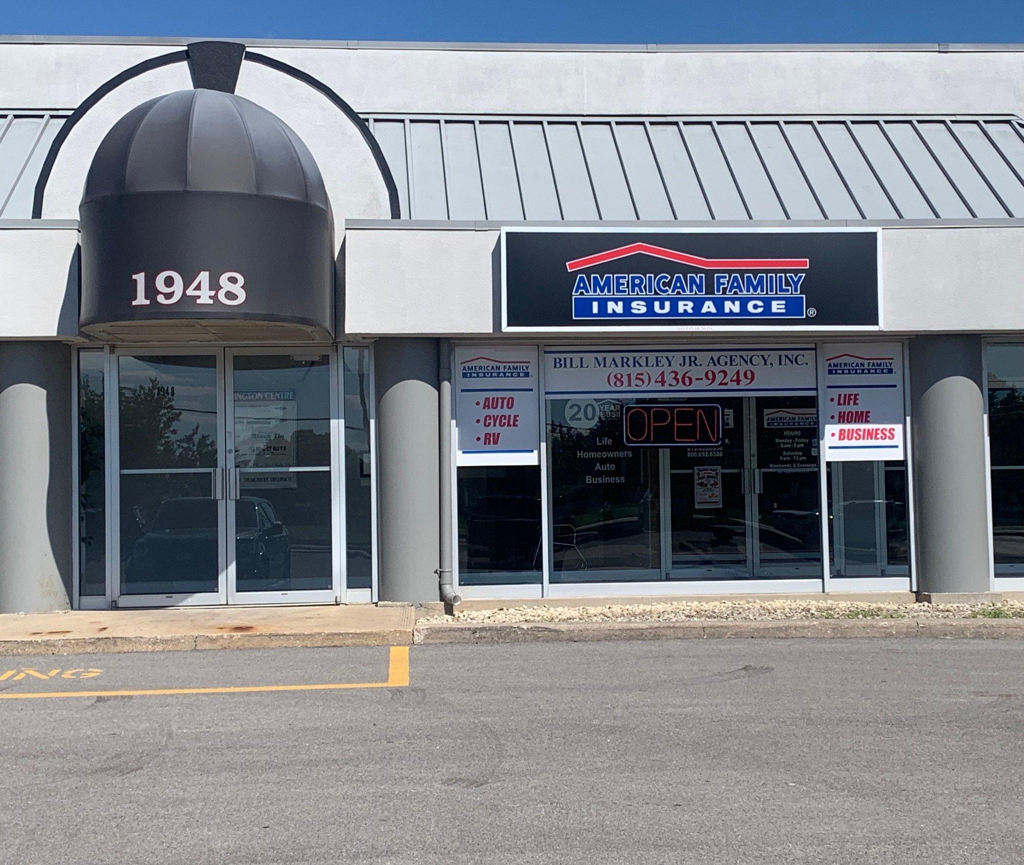 a building with a sign on the front